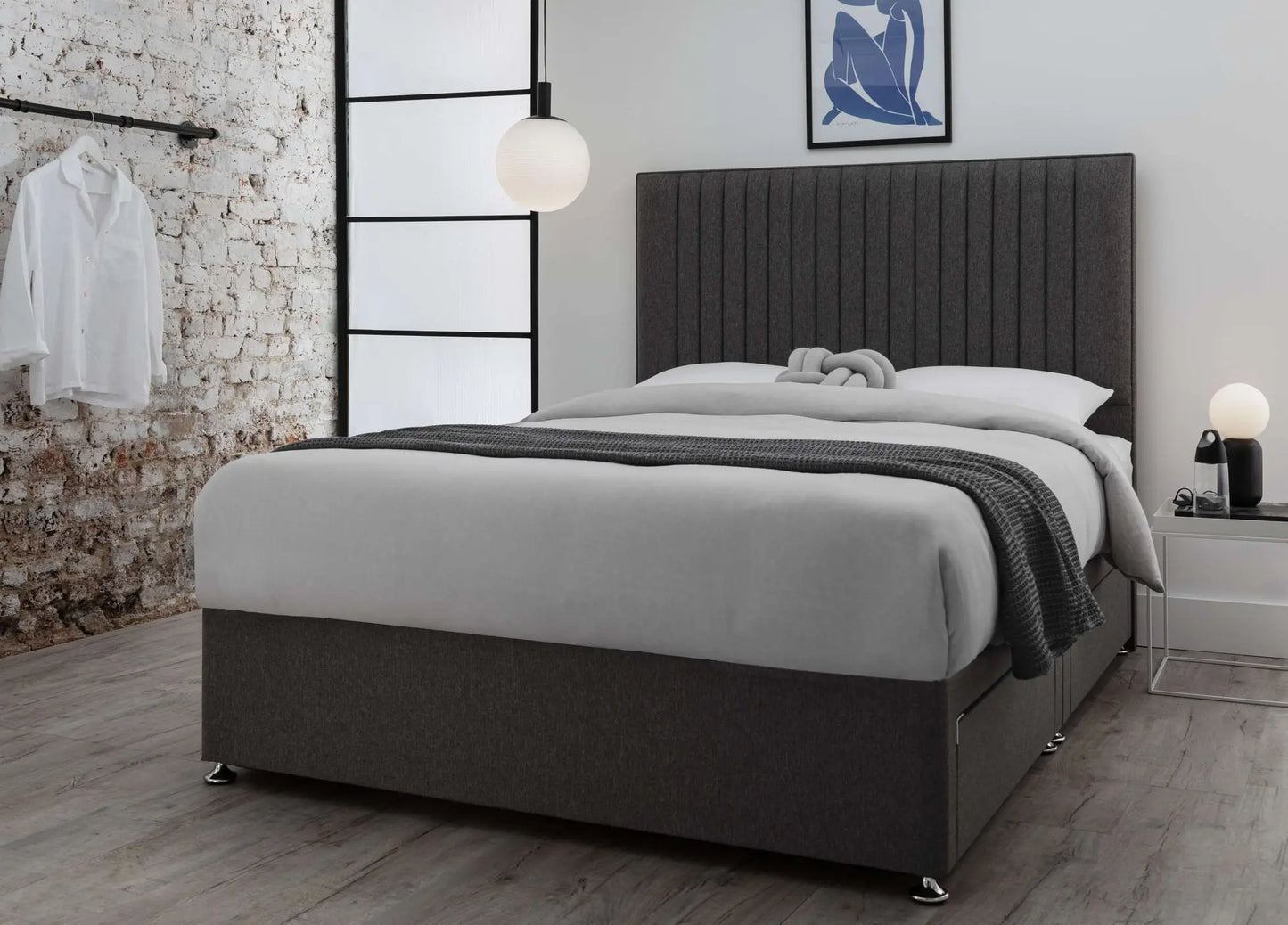 Camden Bed Silver Grey Simba