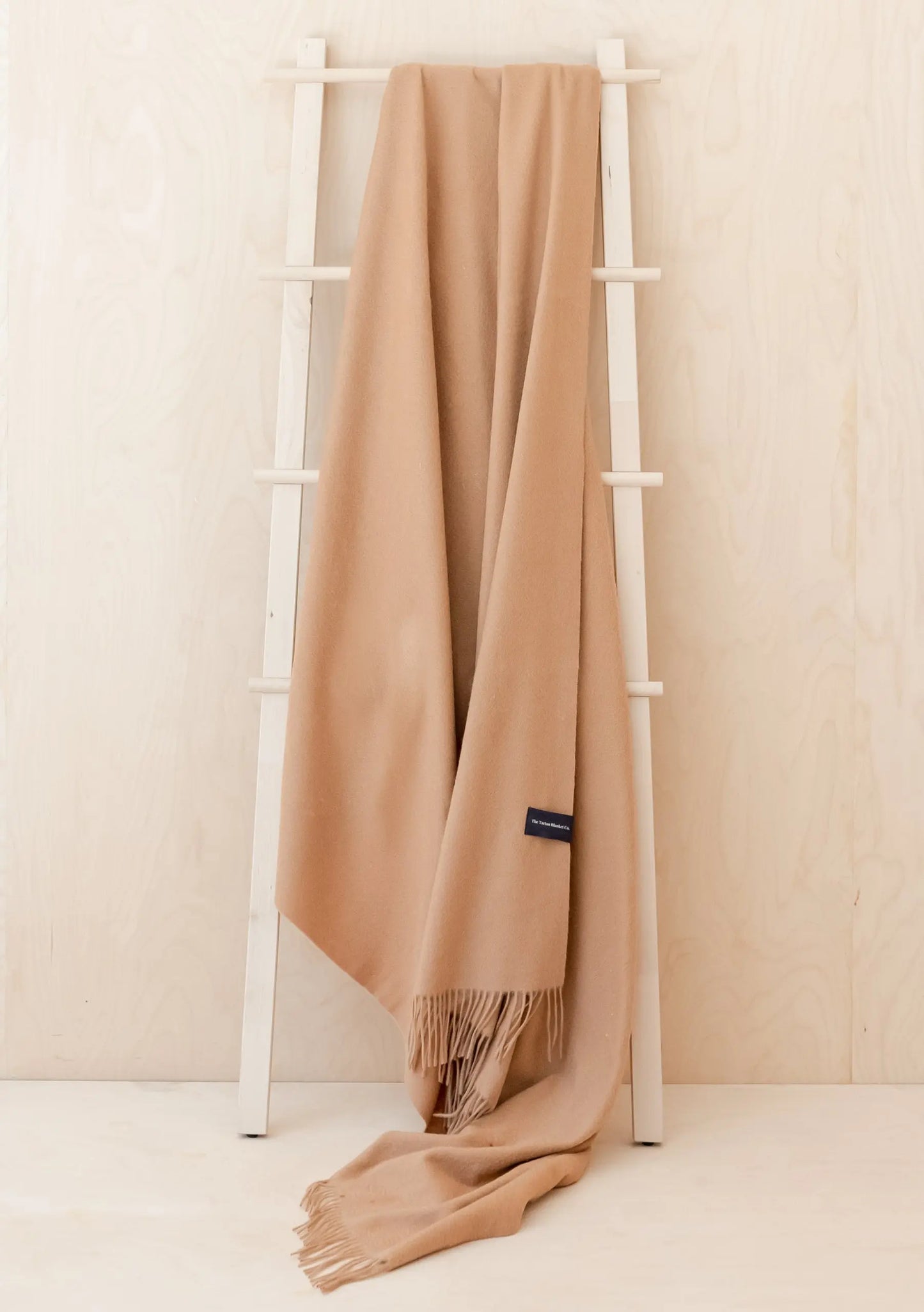 Camel Cashmere Blanket TartanBlanketCo
