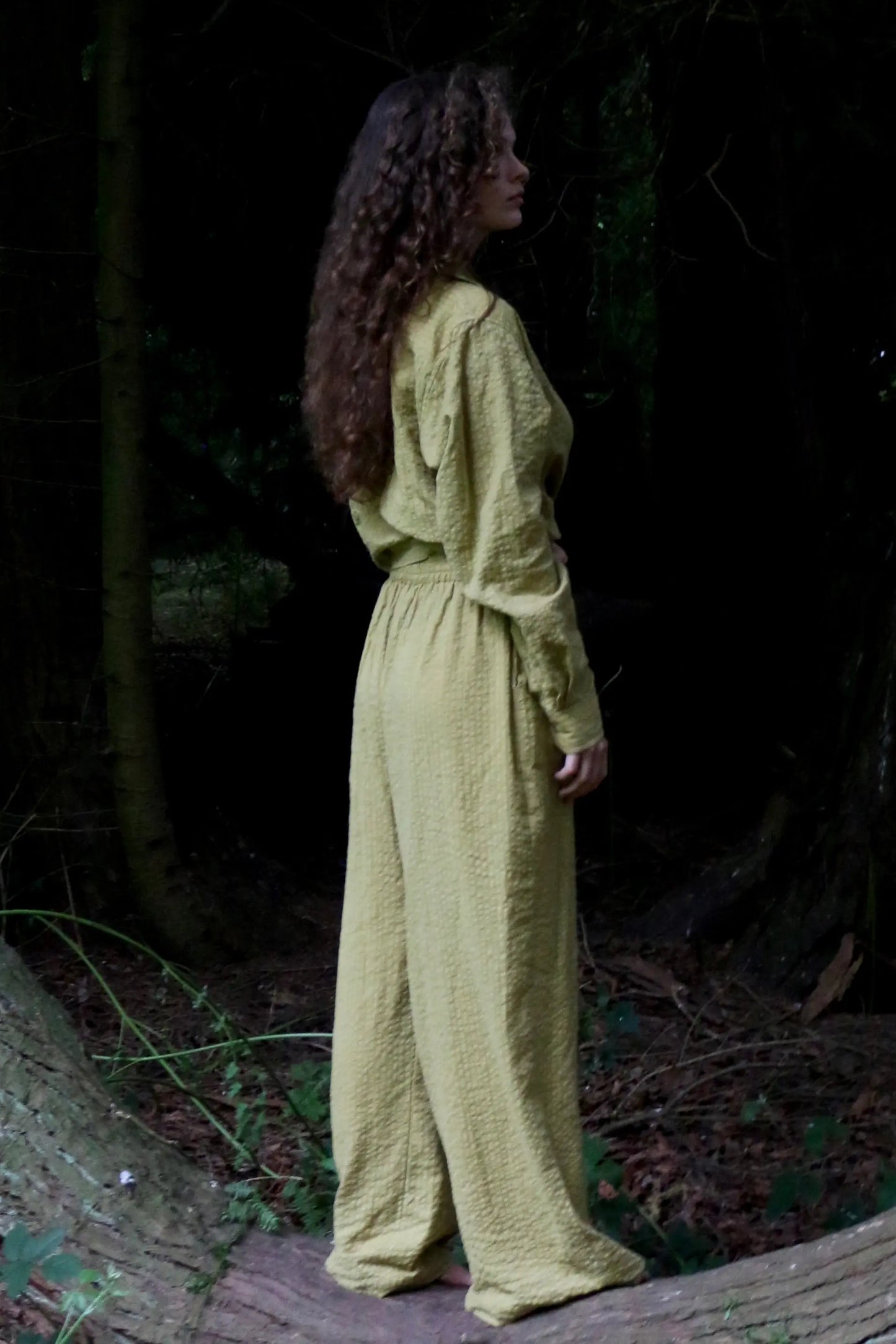 Can Calm (Mustard) Unisex Cotton Pyjama Trouser / Pyjama Trouser Set French William