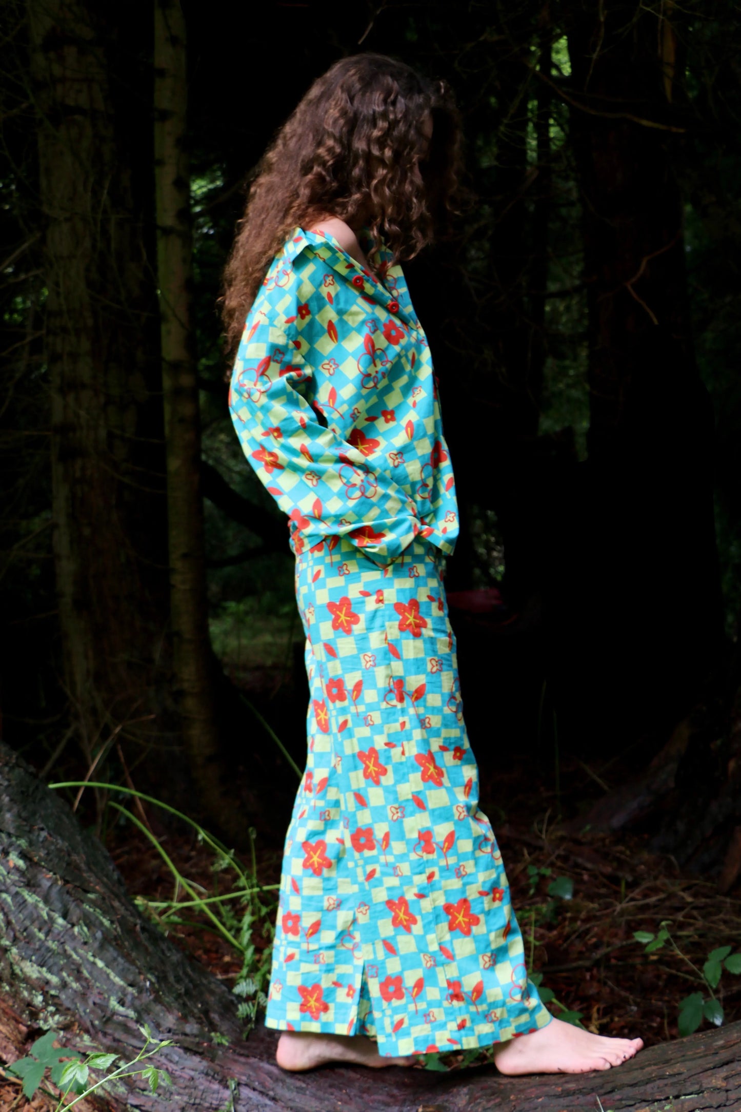 Can Chess (Blue) Unisex Cotton Pyjama Trouser / Pyjama Trouser Set French William