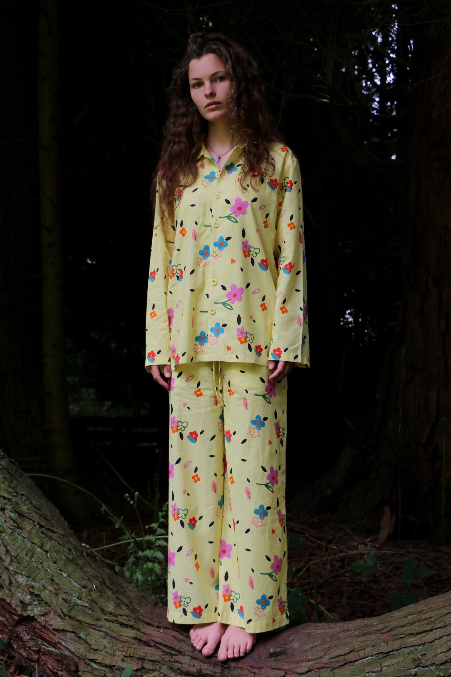 Can Confetti (Yellow) Unisex Cotton Pyjama Trouser / Pyjama Trouser Set French William