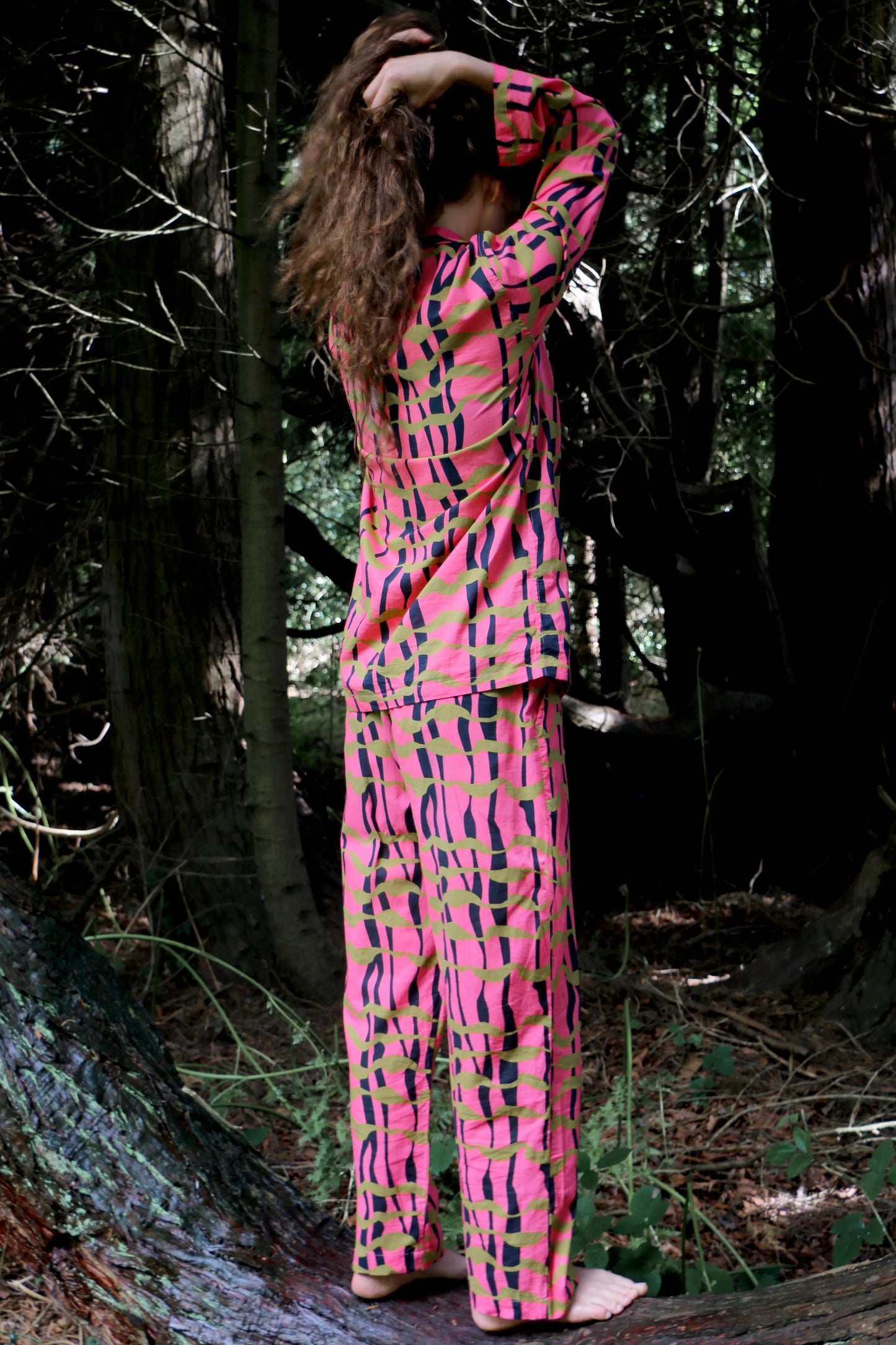 Can Nara (Pink) Unisex Cotton Pyjama Trouser / Pyjama Trouser Set French William