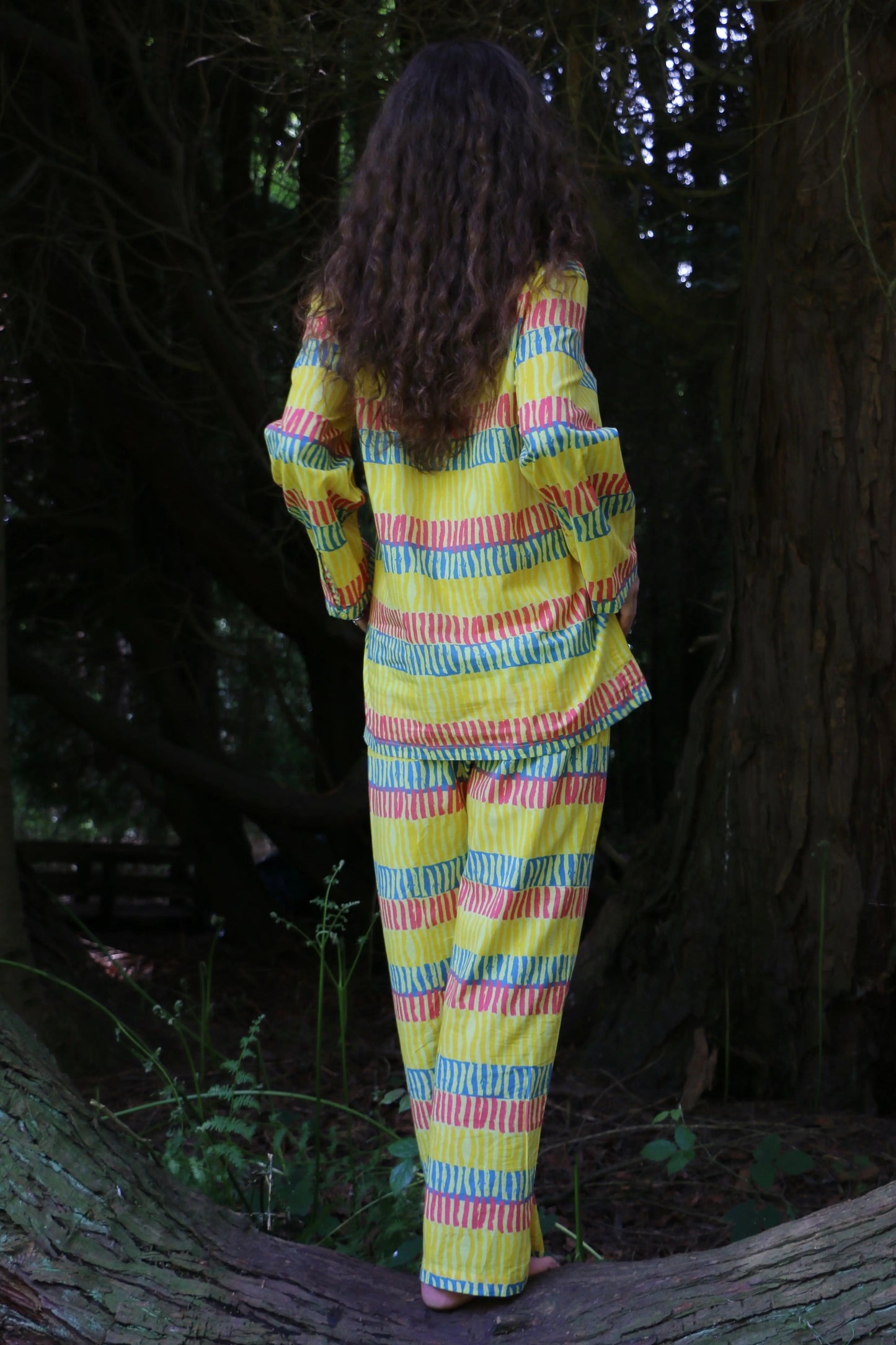 Can Noodle (Yellow) Unisex Cotton Pyjama Trouser / Pyjama Trouser Set French William