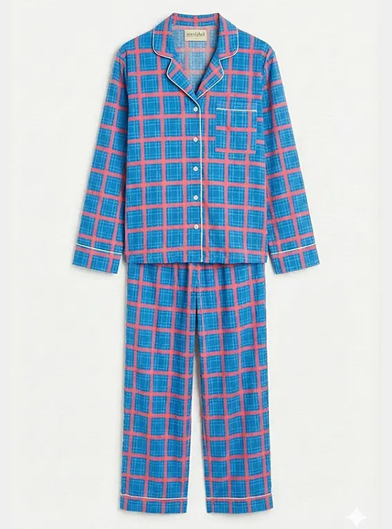 Can Vibe (Blue) Unisex Cotton Pyjama Trouser / Pyjama Trouser Set French William