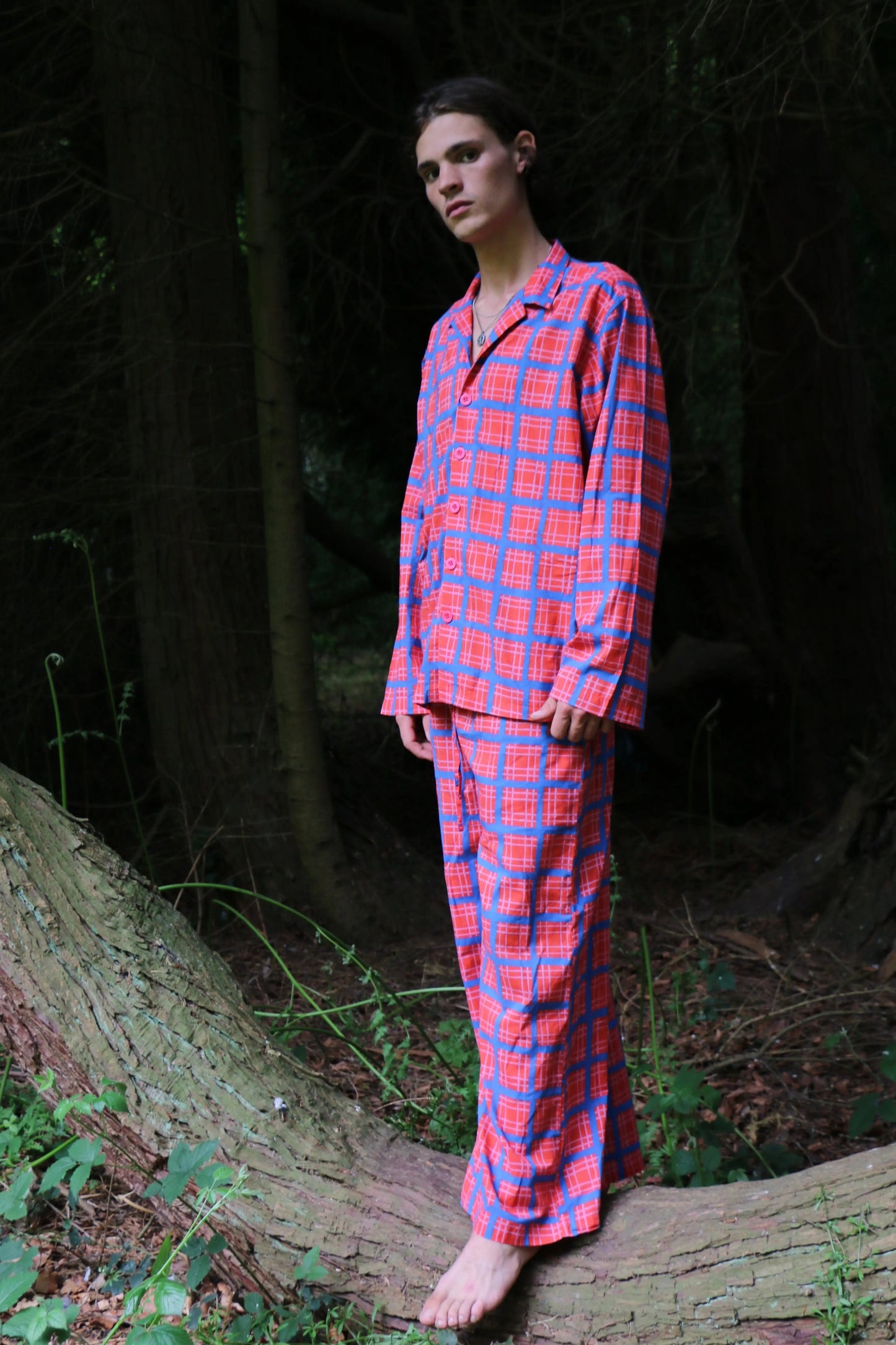 Can Vibe (Red) Unisex Cotton Pyjama Trouser / Pyjama Trouser Set French William