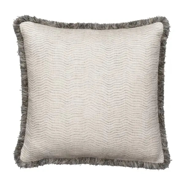 Canalasso Cloud, Sustainable Feather, Cushion Sophie Paterson With Trim/Fringe & Cotton Blend & Linen Blend Stripe Andrew Martin