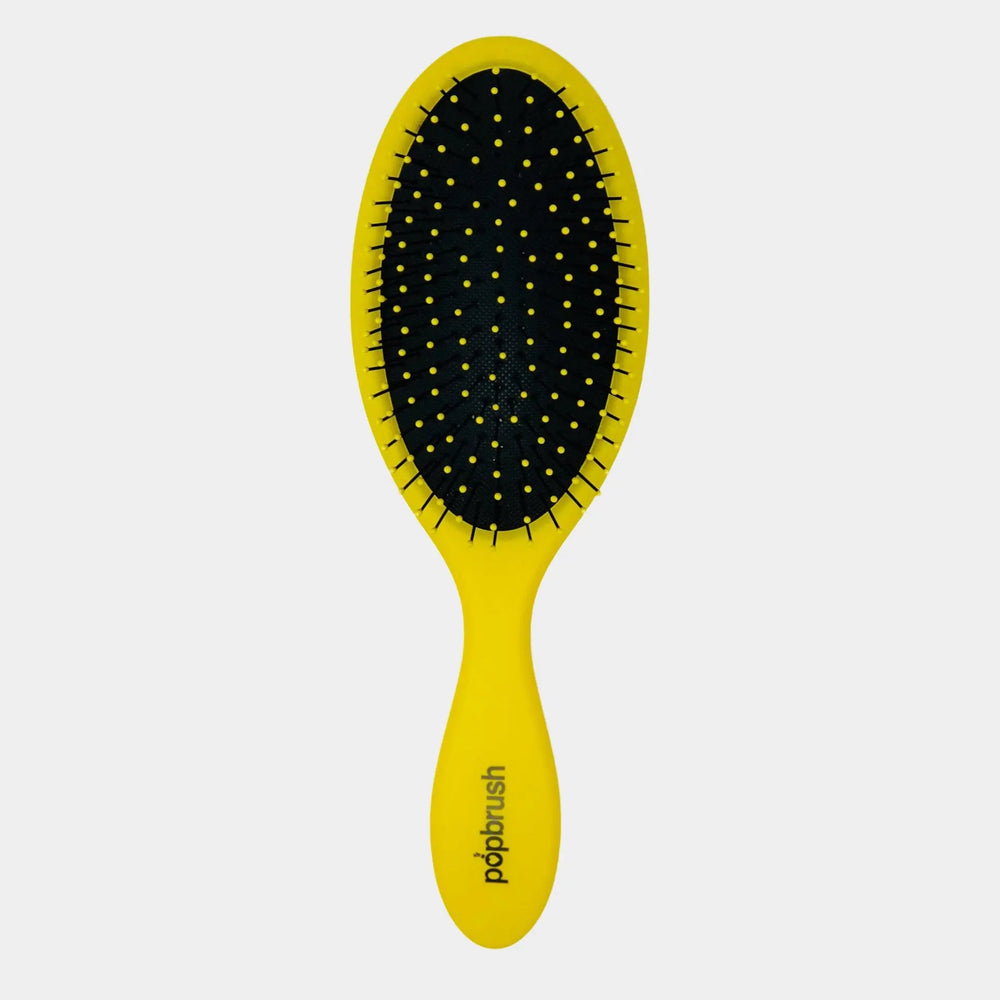Canary Wharf Yellow Popbrush Ultimate Soft Bristle Hair Brush Popmask