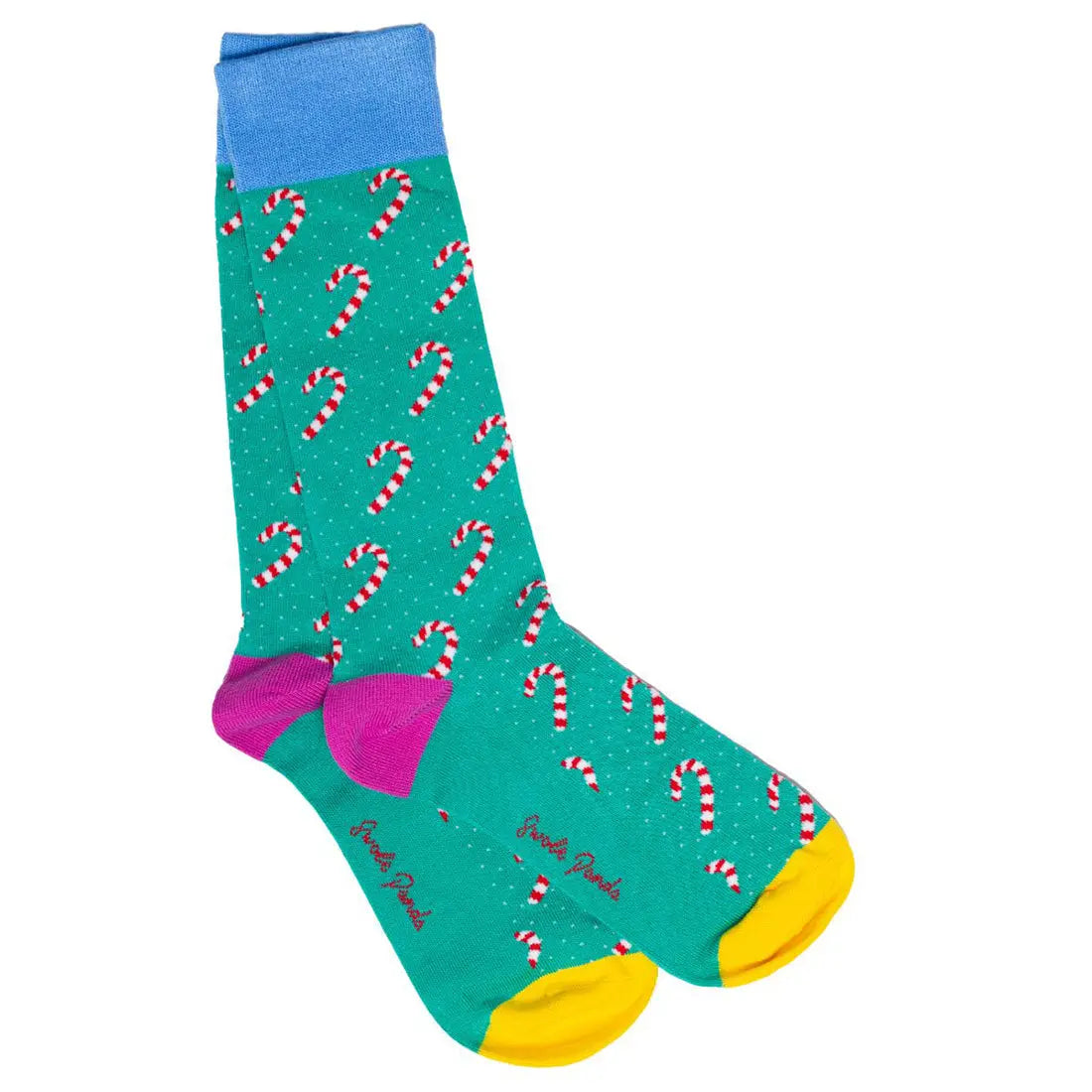 Candy Cane Bamboo Socks Swole Panda