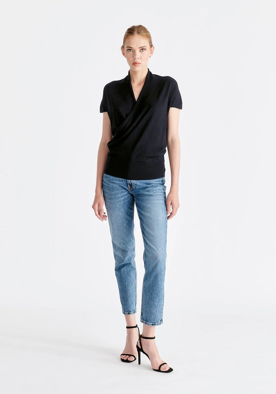 Cap Sleeve Wrap Top Paisie