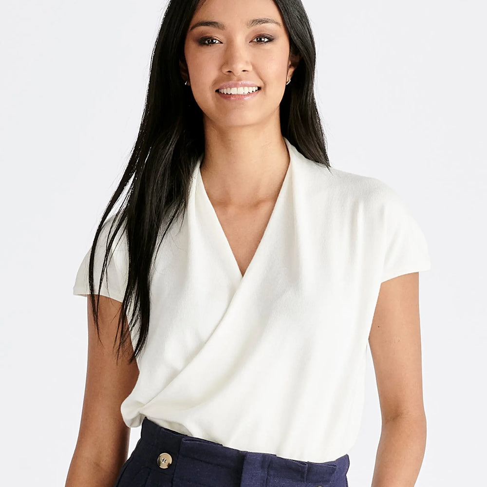 Cap Sleeve Wrap Top Paisie