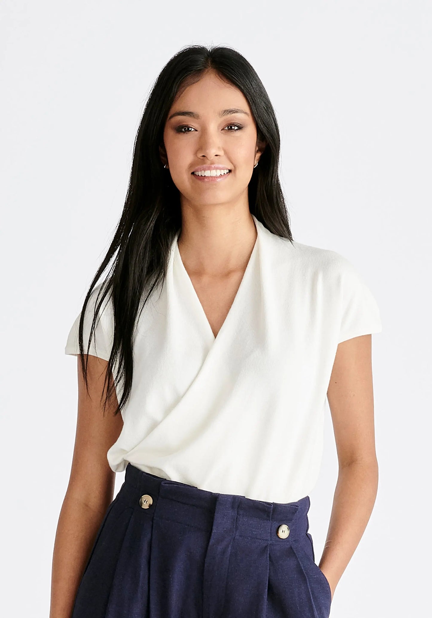 Cap Sleeve Wrap Top Paisie