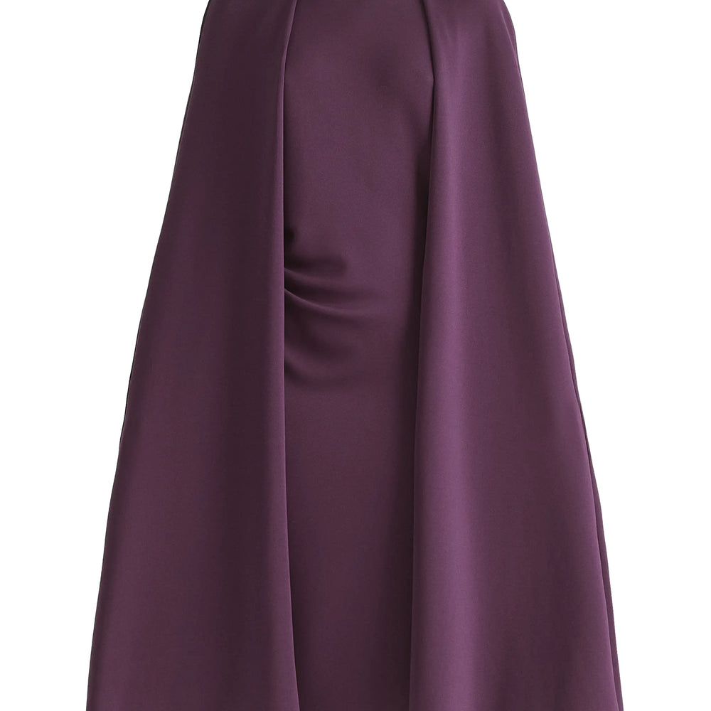 Cape Sleeves Dress With Waist Details Paisie