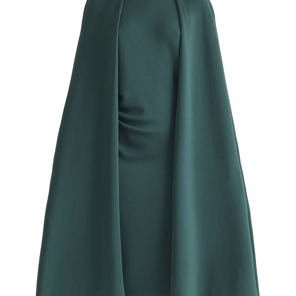 Cape Sleeves Dress With Waist Details Paisie