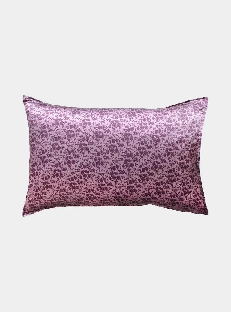 Capel Aubergine Liberty Silk Pillowcase Coco & Wolf