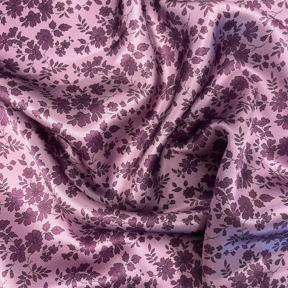 Capel Aubergine Liberty Silk Pillowcase Coco & Wolf