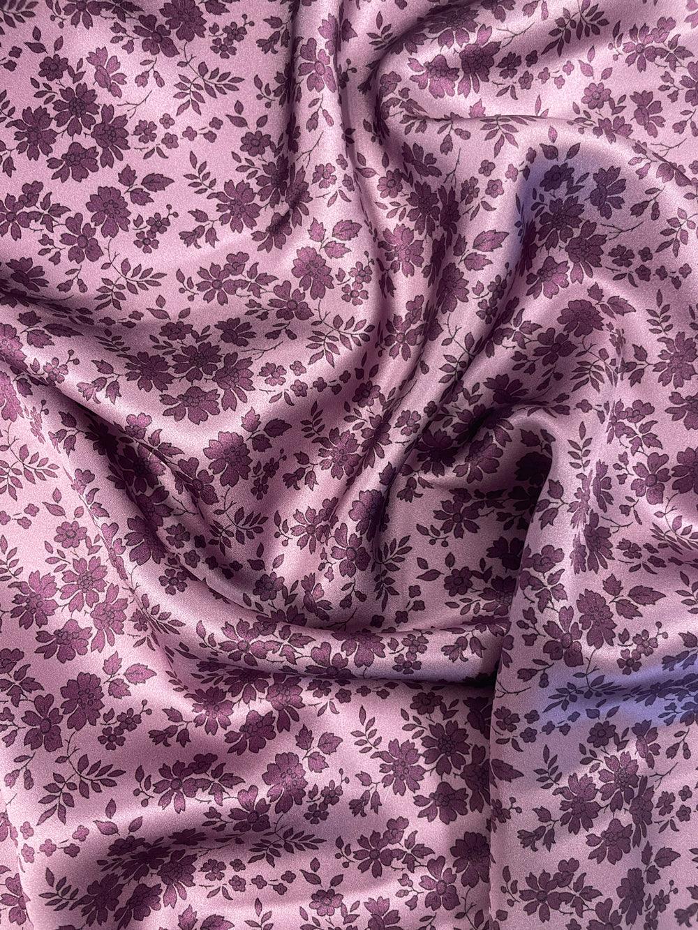 Capel Aubergine Liberty Silk Pillowcase Coco & Wolf