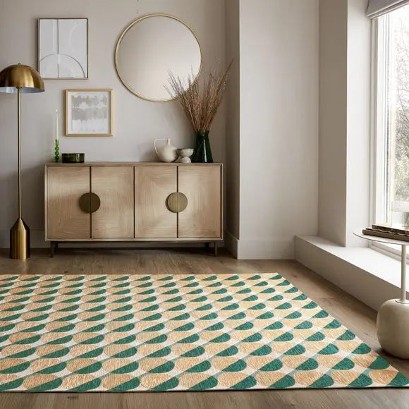 Carlos Geometric Circles Rug Dunelm