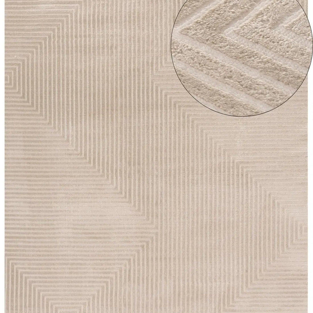 Carmel Beige-Cream Geometric Rug | 6050 The Rugs