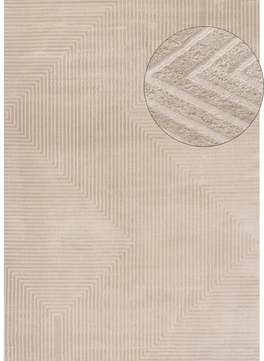 Carmel Beige-Cream Geometric Rug | 6050 The Rugs