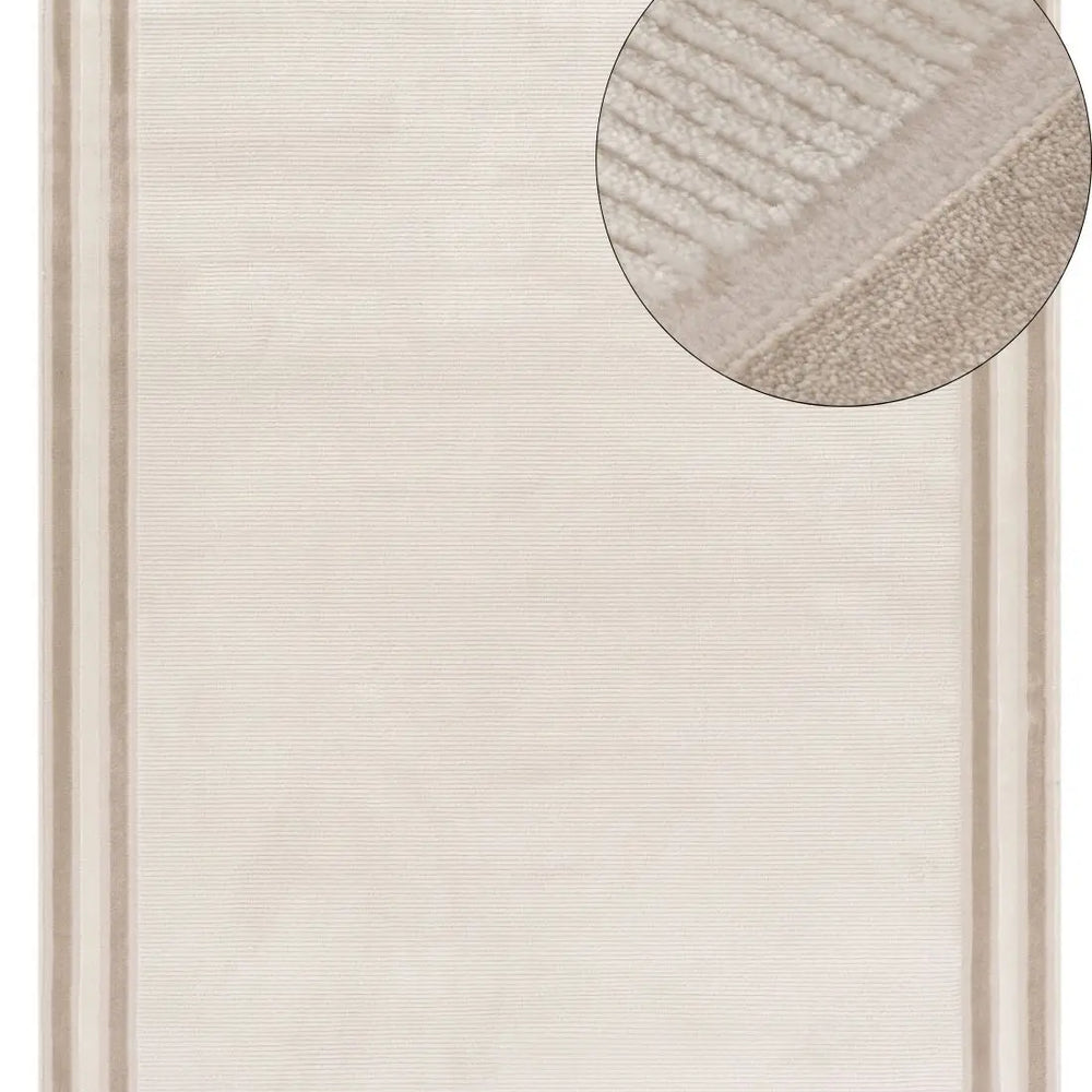 Carmel Cream-Beige Bordered Rug | 6060 The Rugs