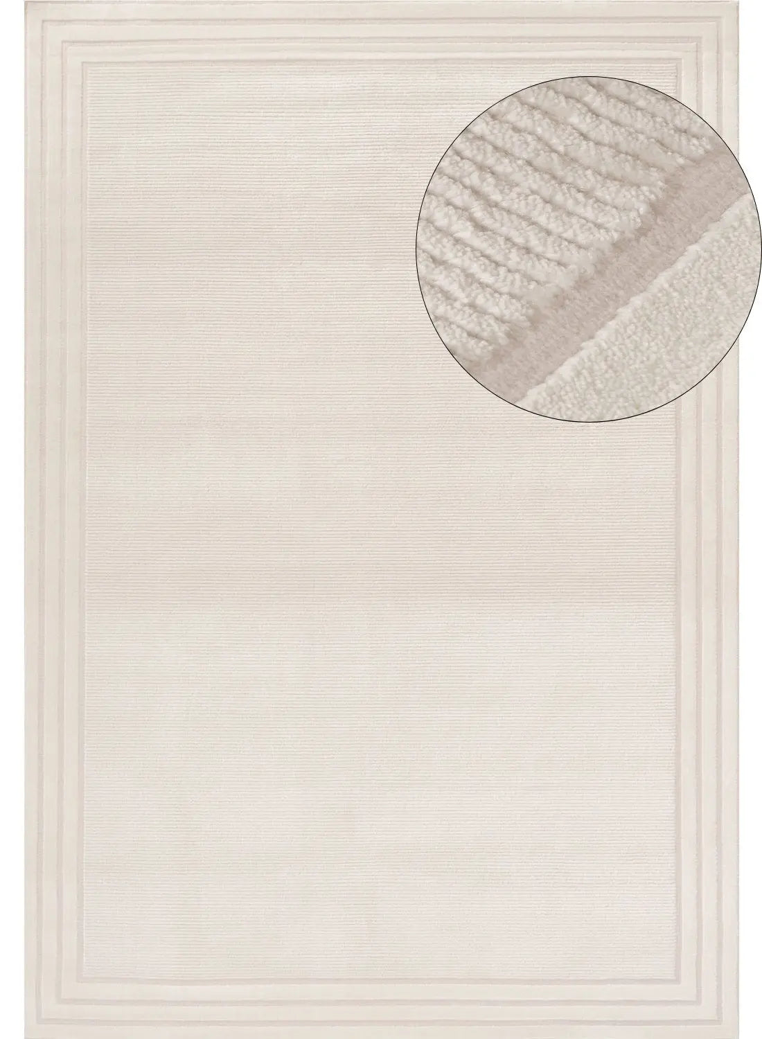Carmel Cream Bordered Rug | 6060 The Rugs