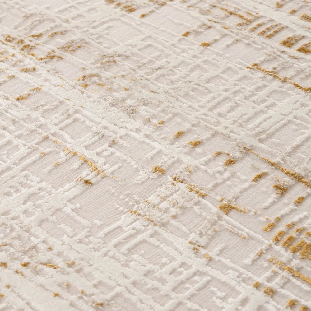 Carmel Cream-Gold Abstract Rug | 6030 The Rugs