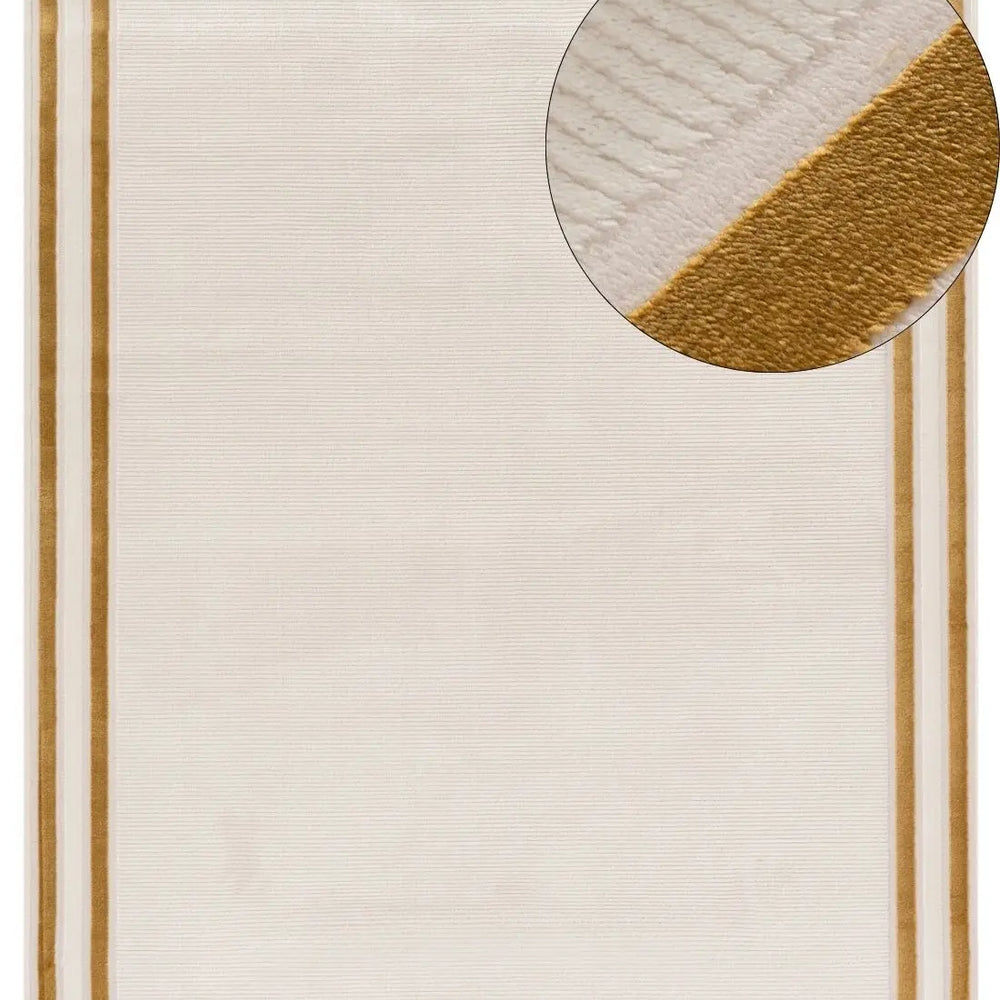 Carmel Cream-Gold Bordered Rug | 6060 The Rugs