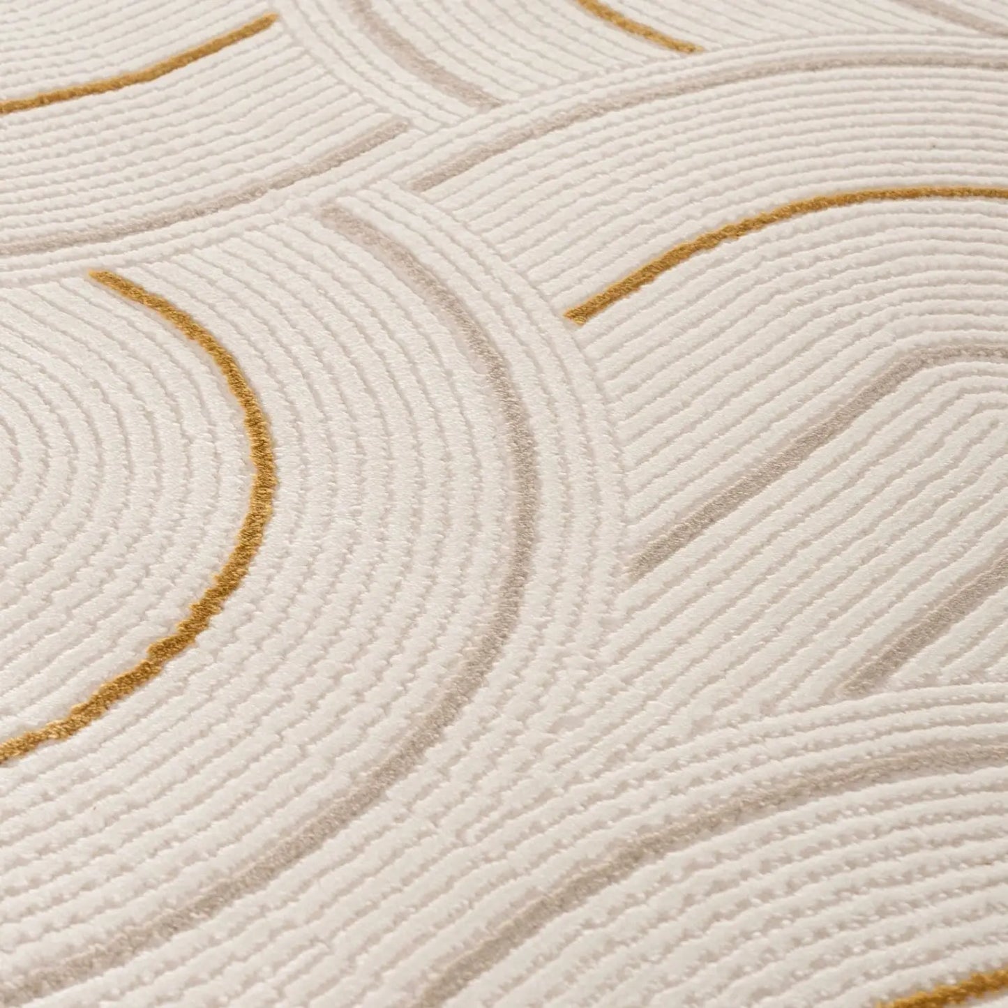 Carmel Cream-Gold Geometric Rug | 6070 The Rugs