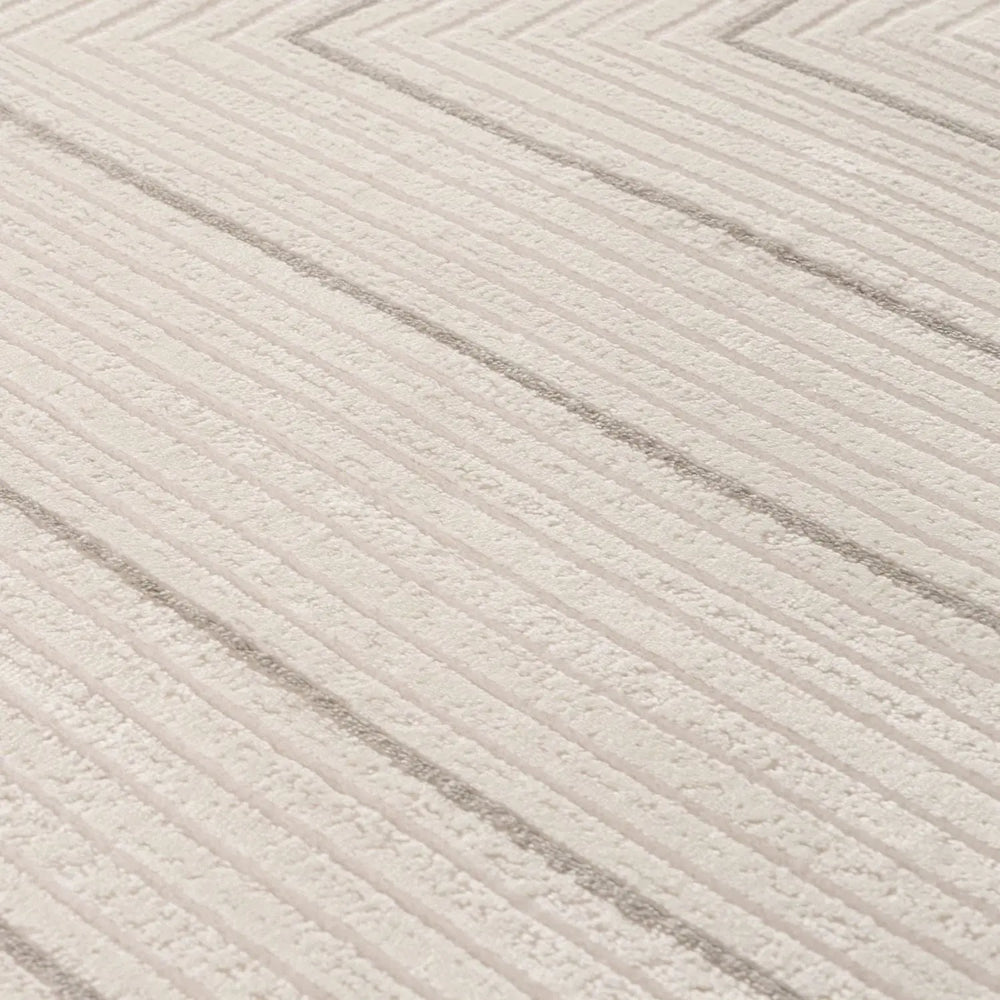 Carmel Cream-Grey Geometric Rug | 6040 The Rugs