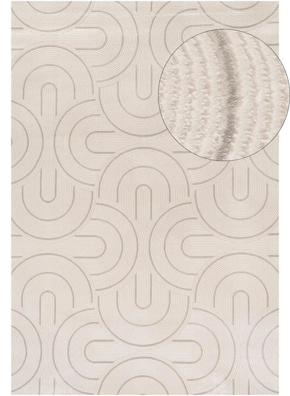 Carmel Cream-Grey Geometric Rug | 6070 The Rugs