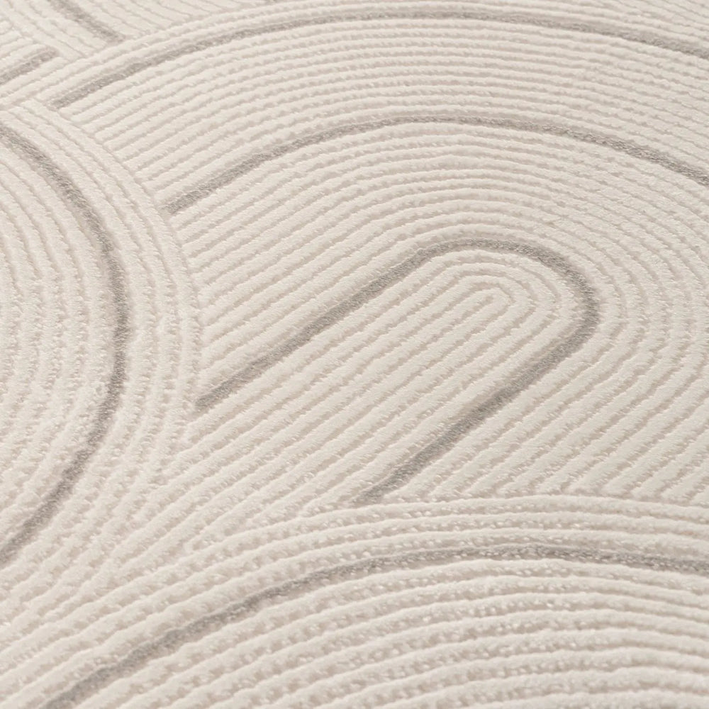 Carmel Cream-Grey Geometric Rug | 6070 The Rugs