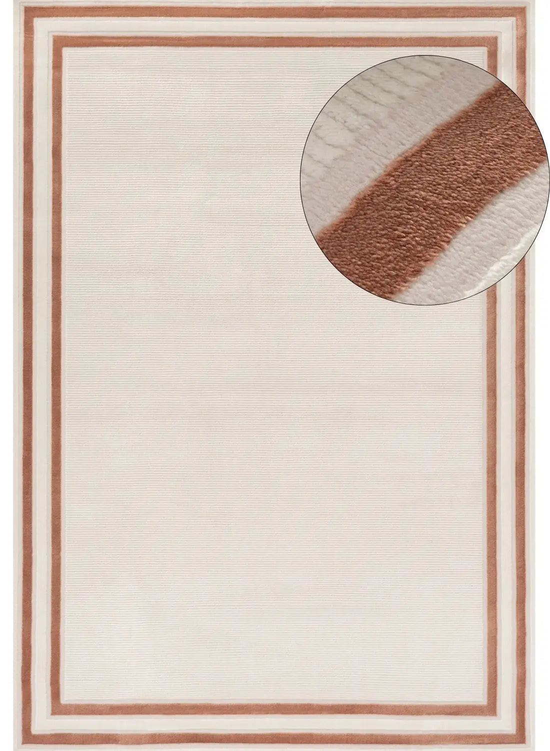 Carmel Cream-Terra Bordered Rug | 6060 The Rugs