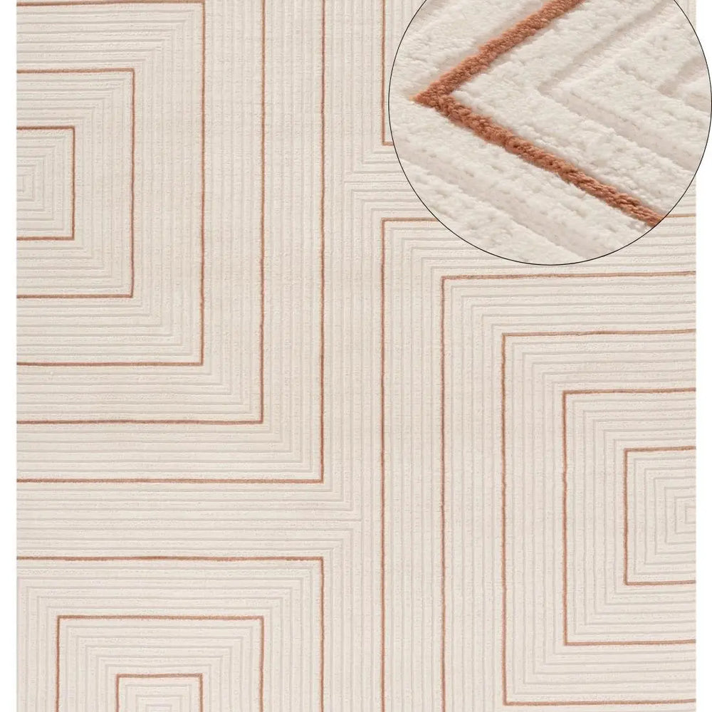 Carmel Cream-Terra Geometric Rug | 6040 The Rugs