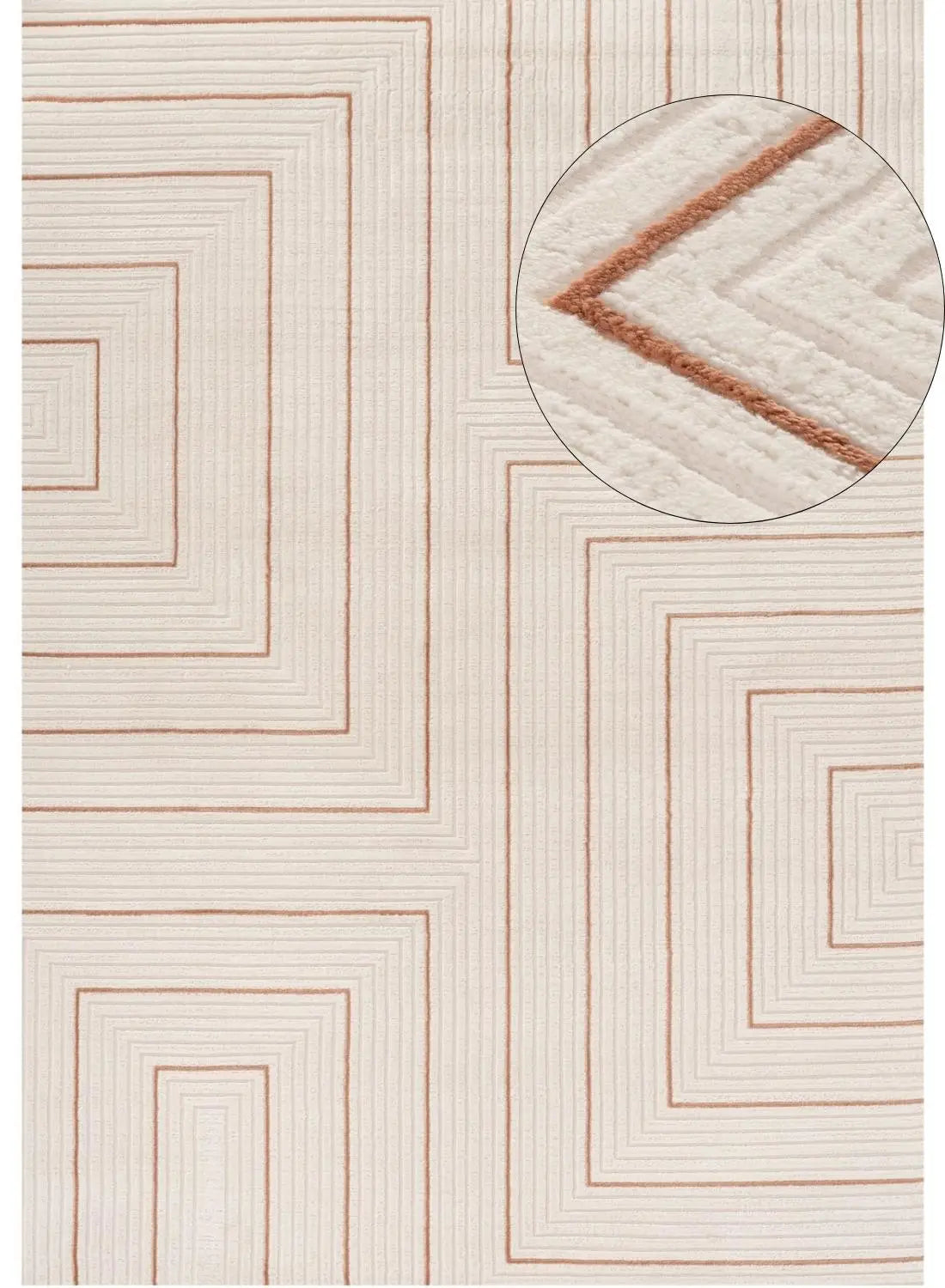 Carmel Cream-Terra Geometric Rug | 6040 The Rugs