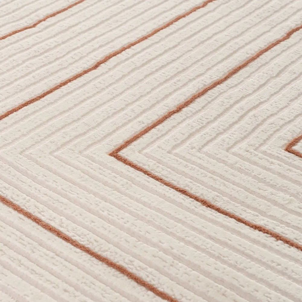 Carmel Cream-Terra Geometric Rug | 6040 The Rugs