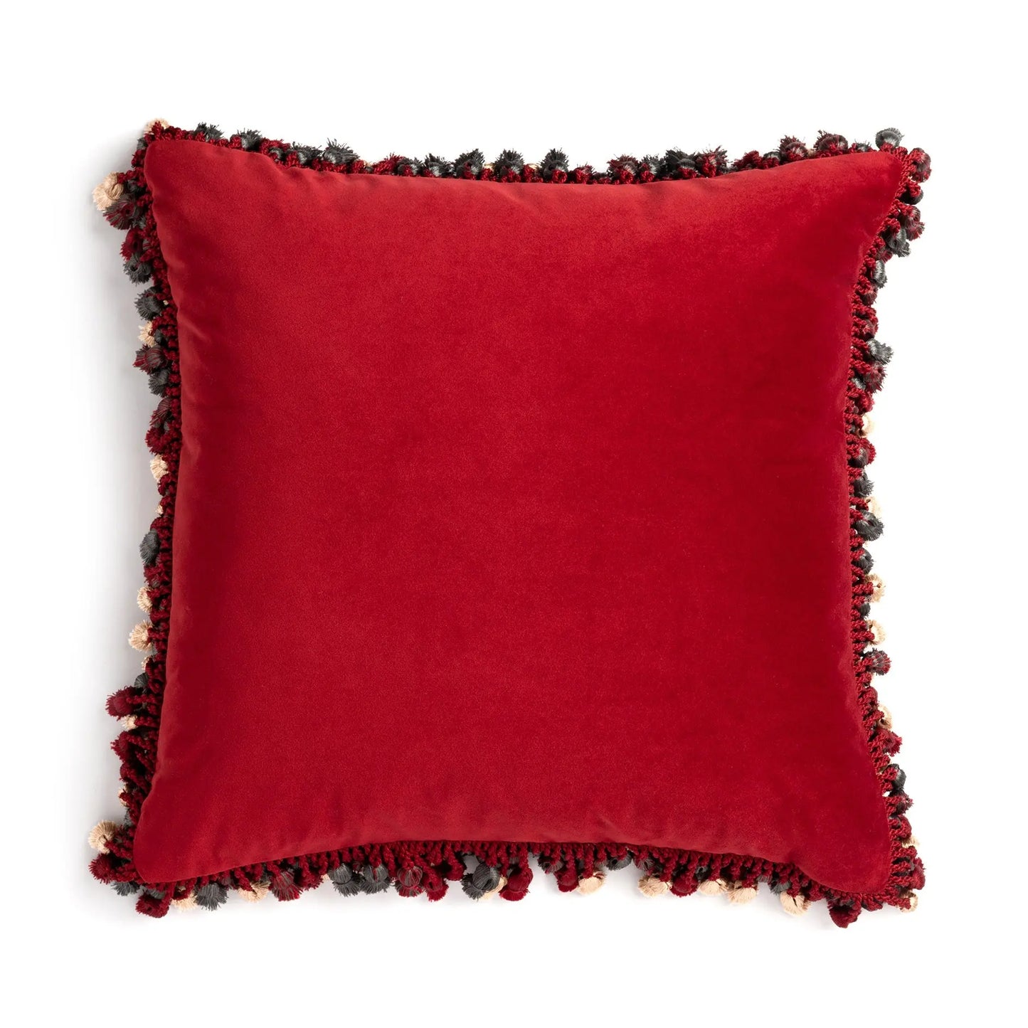 Carmine Velvet Cushion Bivain