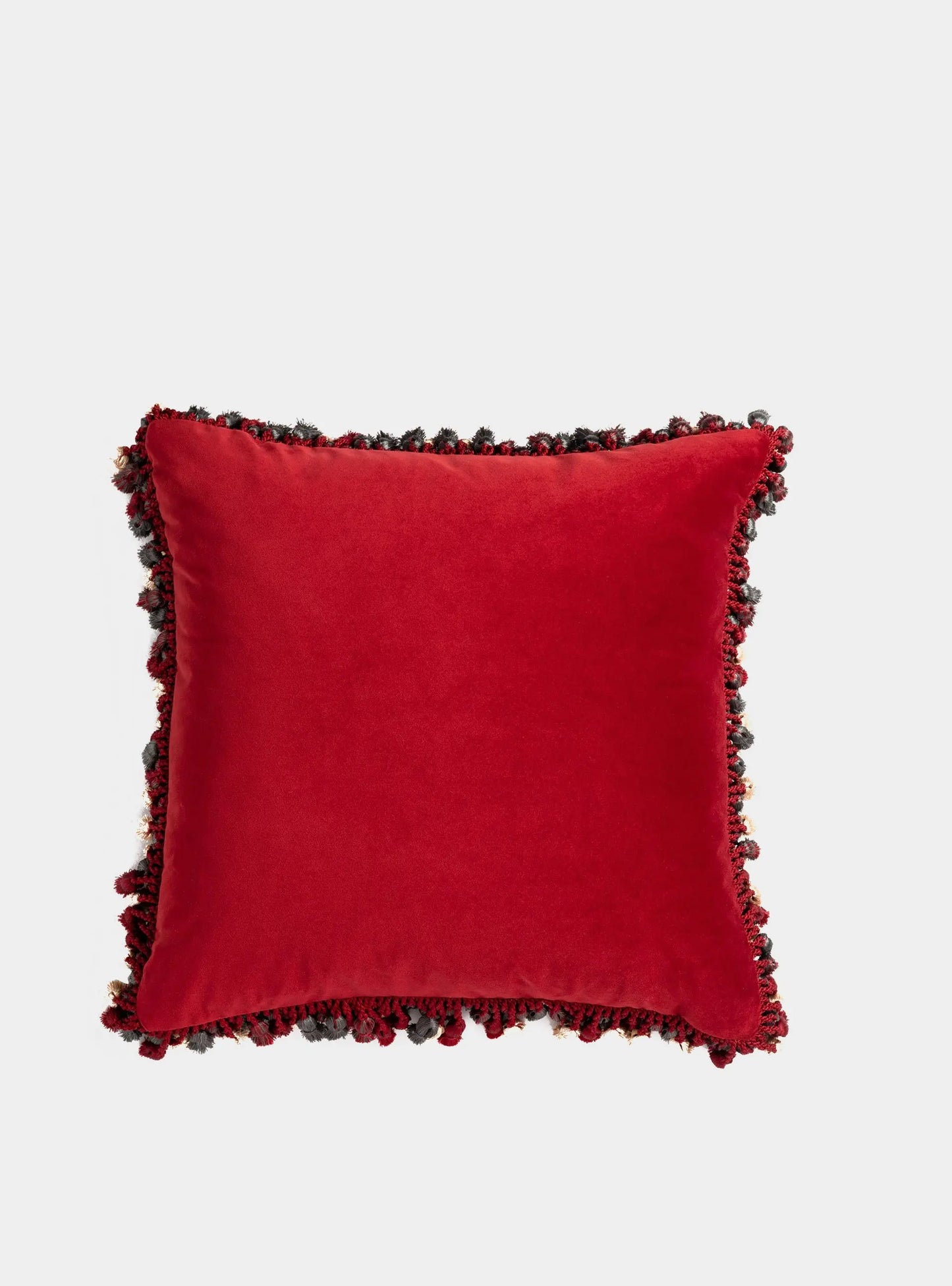 Carmine Velvet Cushion Bivain