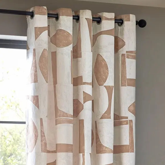 Carro Unlined Clay Eyelet Curtains Dunelm