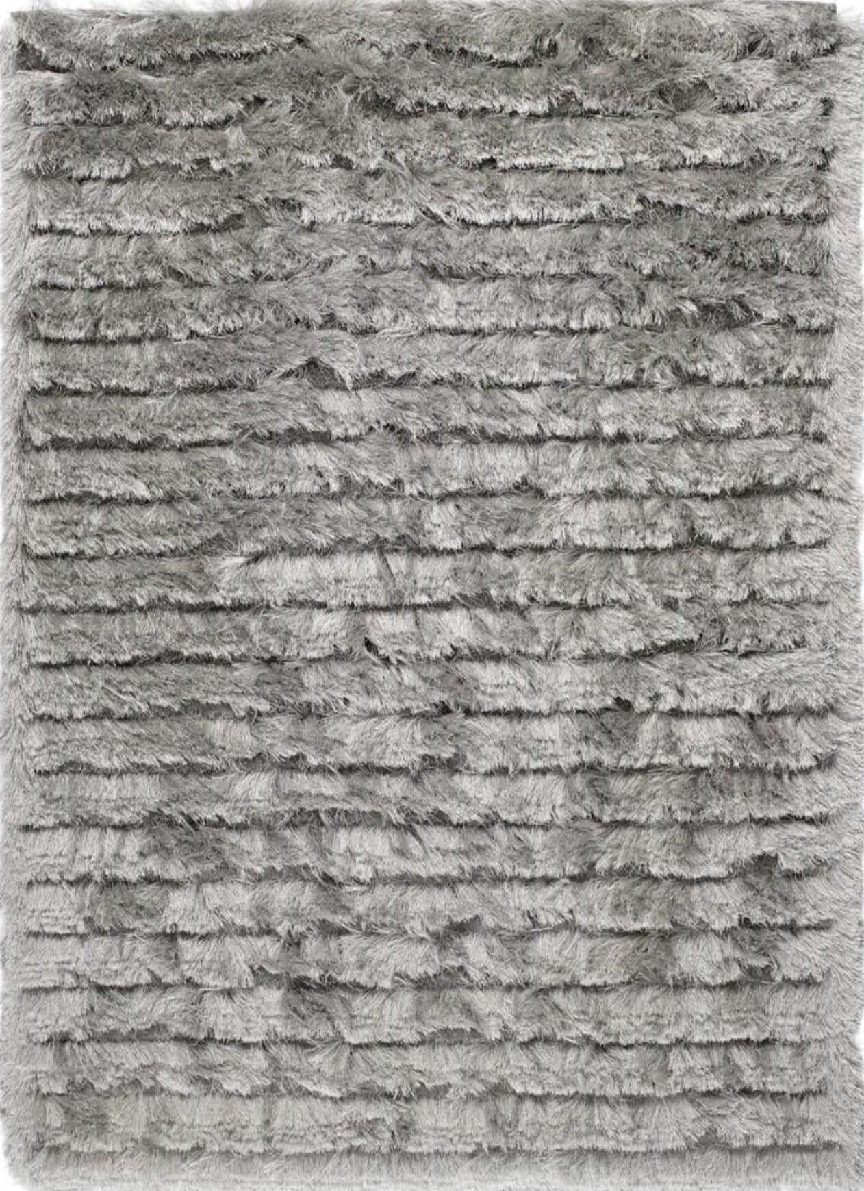 Carved Glamour Silver Grey Shaggy Rug The Rugs