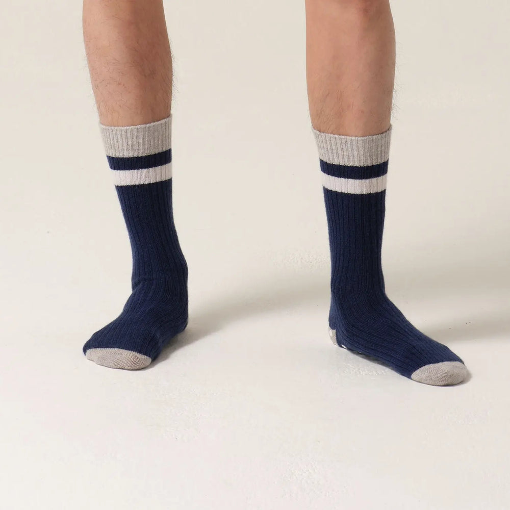 Cashmere Hospital Socks Navy Tonic London