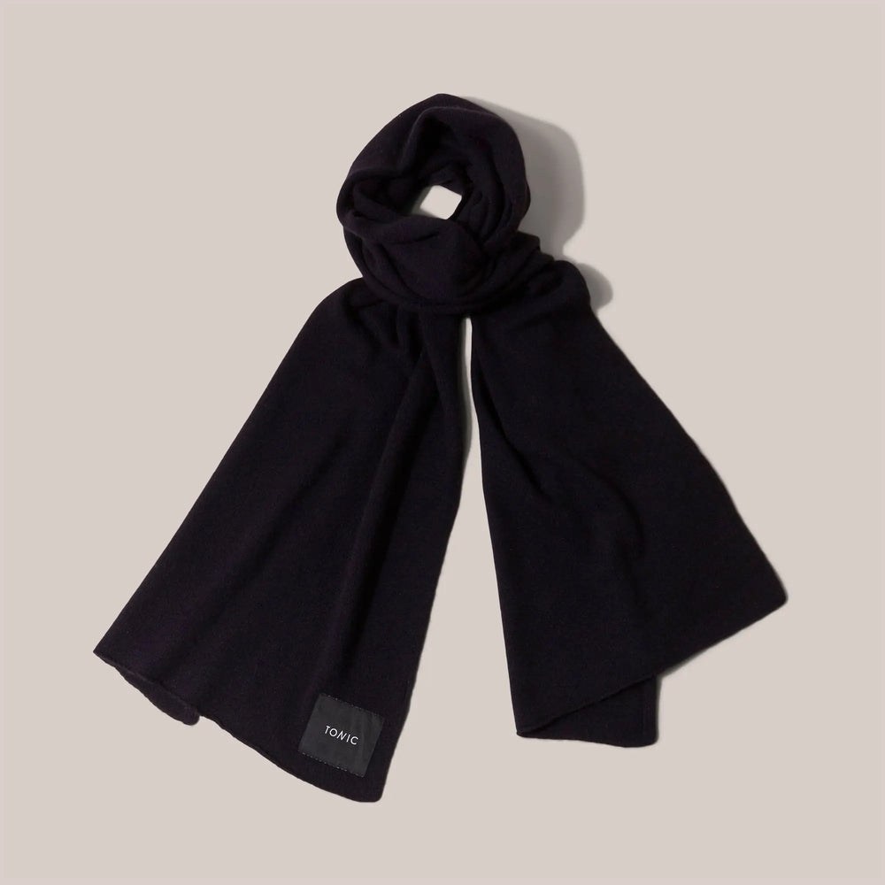 Cashmere Recuperation Scarf Navy Tonic London