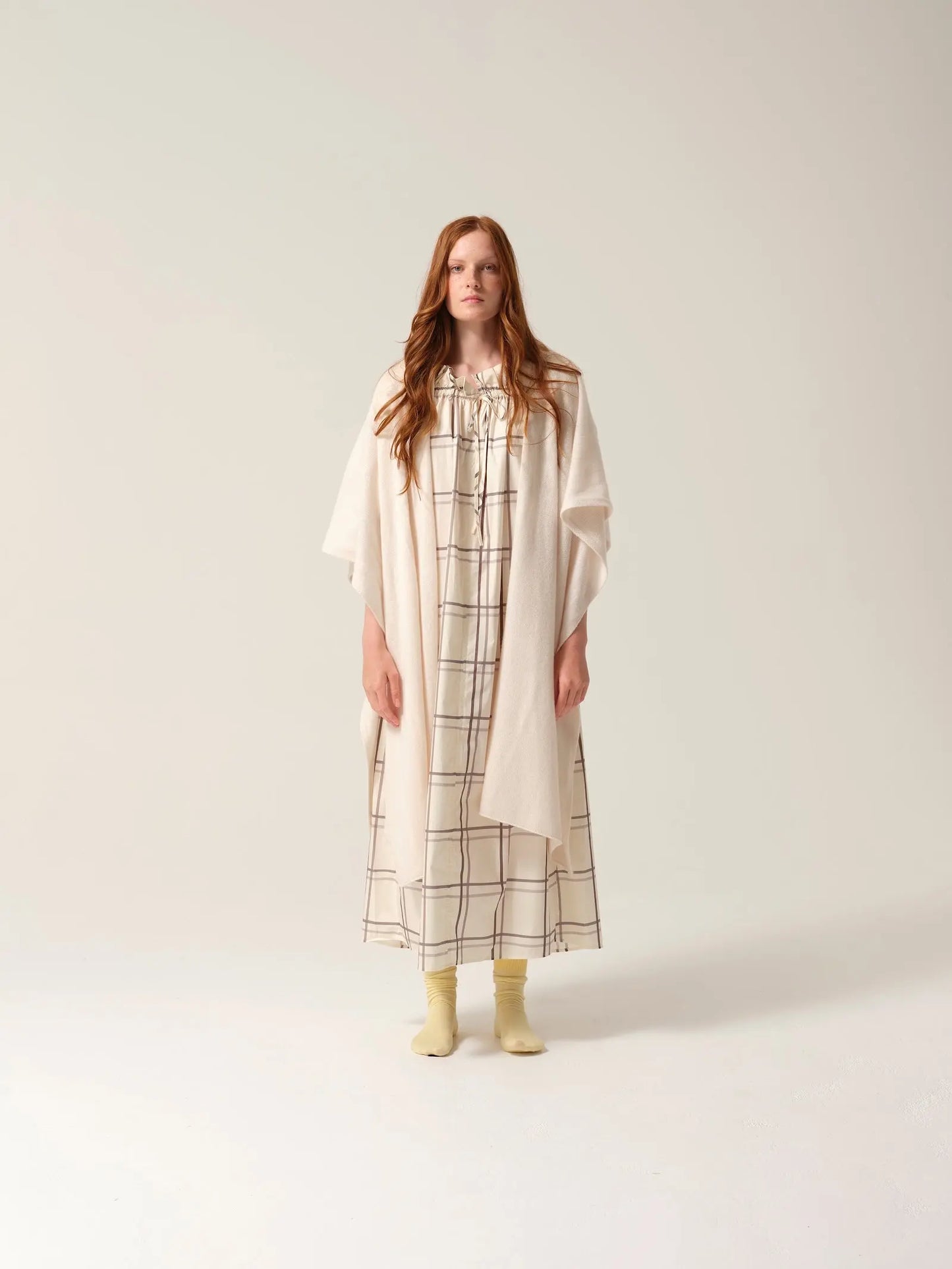 Cashmere Recuperation Shawl Ivory Tonic London