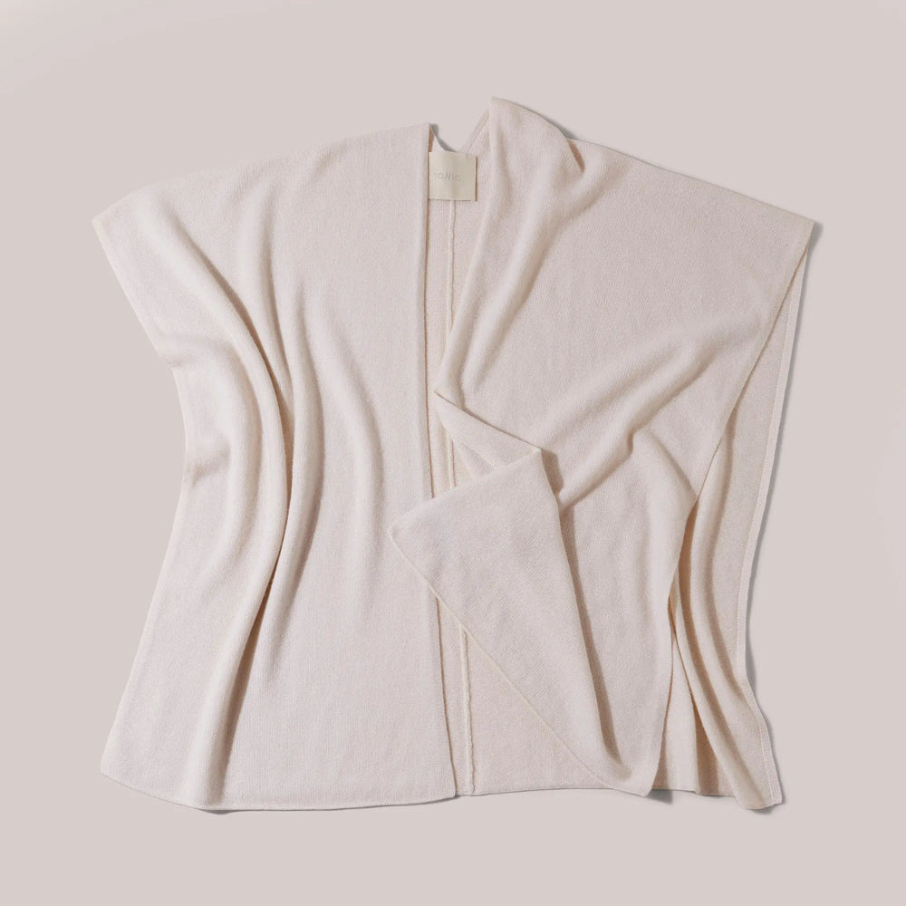 Cashmere Recuperation Shawl Ivory Tonic London