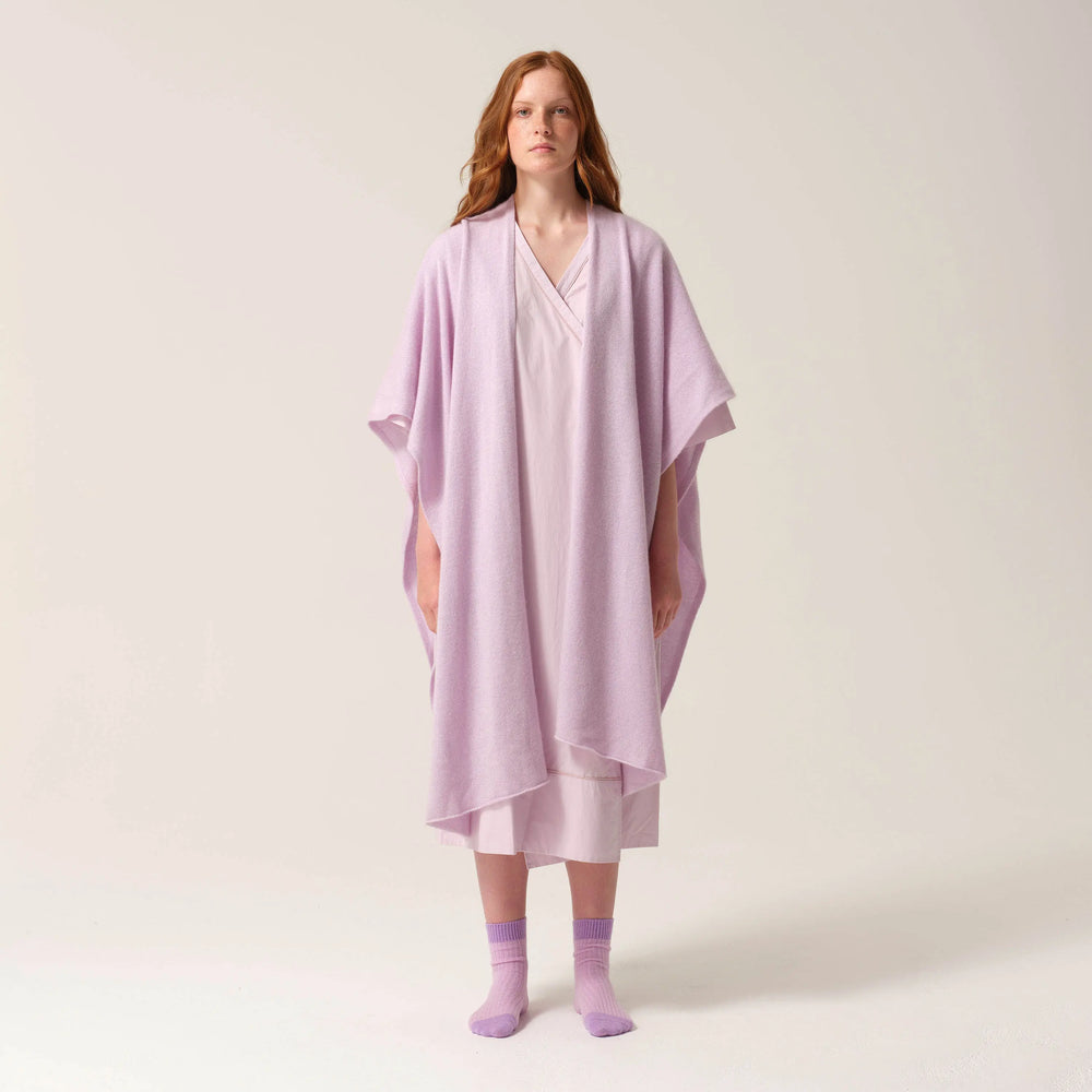 Cashmere Recuperation Shawl Lilac Tonic London