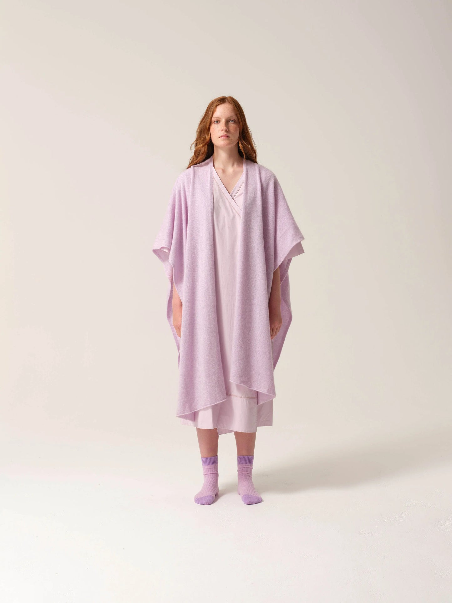 Cashmere Recuperation Shawl Lilac Tonic London