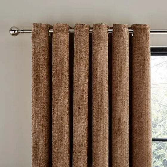 Cashton Chenille Heavyweight Eyelet Curtains Dunelm