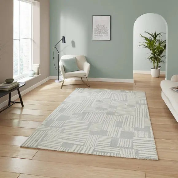Catherine Lansfield Blocks Rug Dunelm