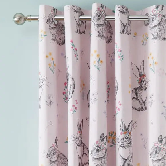 Catherine Lansfield Bunny Tails Ditsy Flowers Eyelet Curtains Dunelm