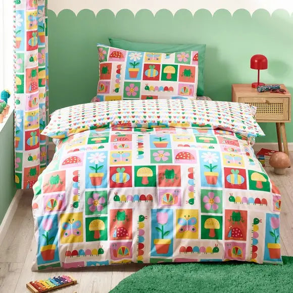 Catherine Lansfield Curious Caterpillar Polycotton Duvet Cover & Pillowcase Set Dunelm
