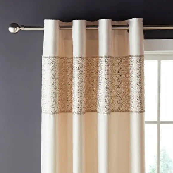 Catherine Lansfield Deco Sequin Eyelet Curtains Dunelm